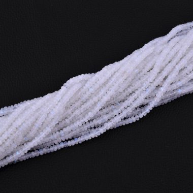 moonstone smooth rondelle beads