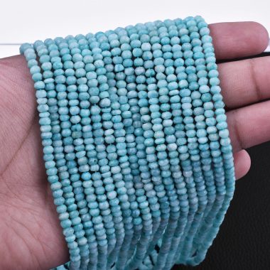 amazonite faceted rondelle beads