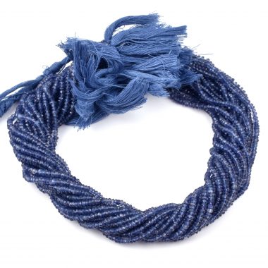 iolite faceted rondelle beads