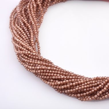 brown zirconia faceted beads