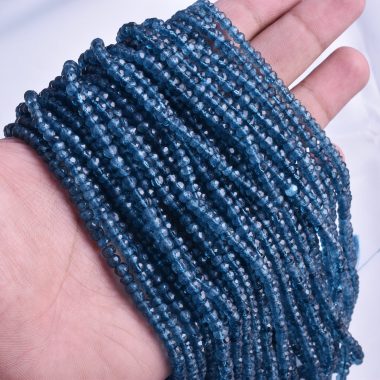 london blue rondelle beads