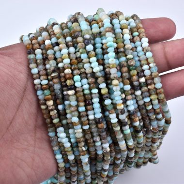 peruvian opal rondelle beads