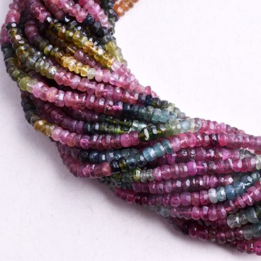 tourmaline faceted rondelle beads