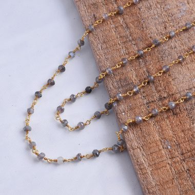 labradorite rosary vermeil chain