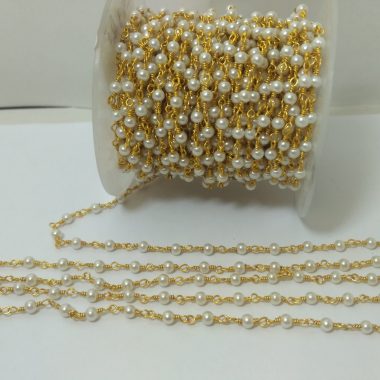 pearl round rosary chain