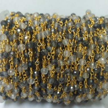 black rutile quartz rosary