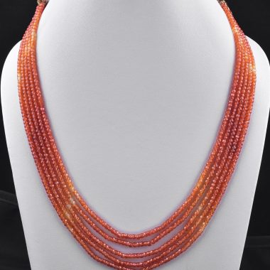 orange shaded zircon necklace