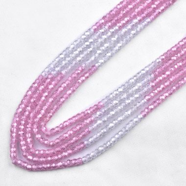 pink white zircon necklace