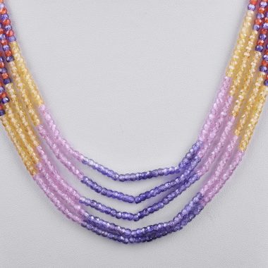 multi zircon gemstone necklace