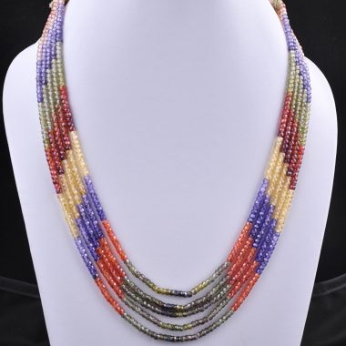 cubic zircon beads necklace