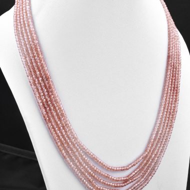 brown zircon beads necklace