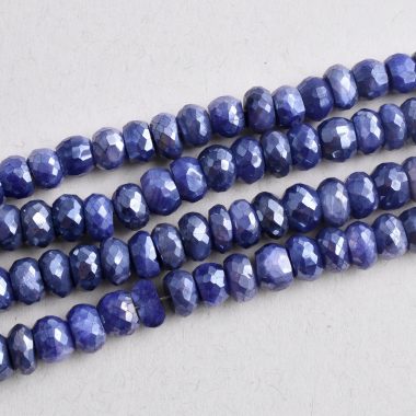blue moonstone coated beads