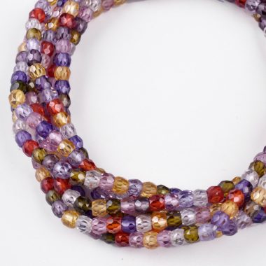 disco cubic zircon beads