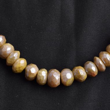 yellow moonstone silverite beads