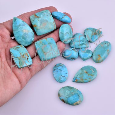 free size copper turquoise cabochon
