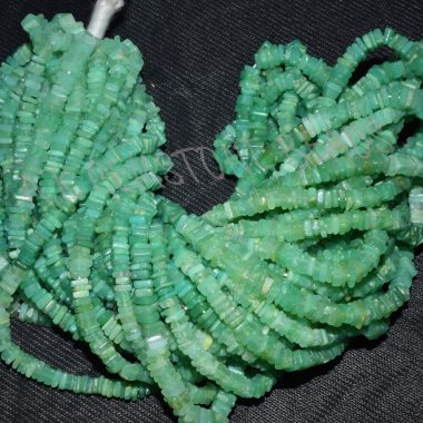 green chrysoprase square beads