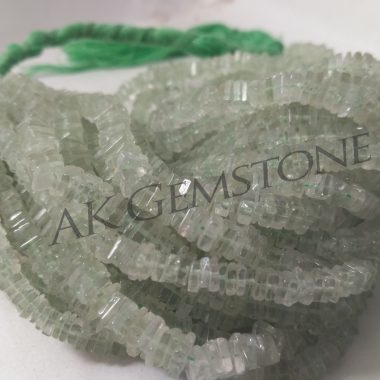 green amethyst square beads