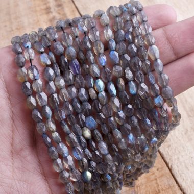 labradorite faceted oval